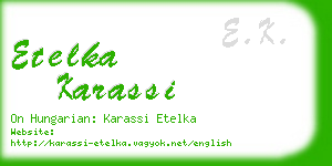 etelka karassi business card